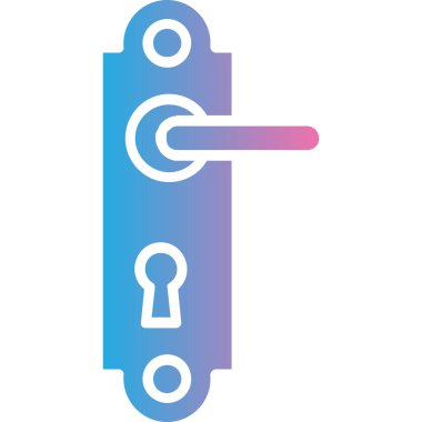 Anahtarlı bir kilidin vektör simgesi