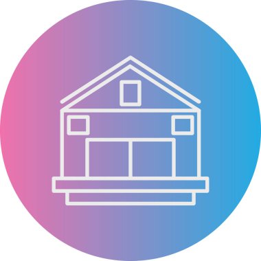 Modern b 'nin vektör illüstrasyonu ev simgesinden yoksun