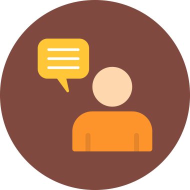 Sohbet simgesinin vektör illüstrasyonu