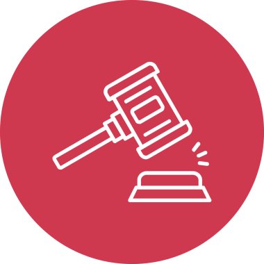 Çekiç, yargıç, çekiç, çekiç, vektör illüstrasyonu