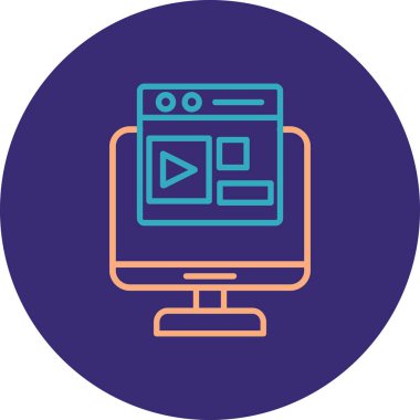 seo modern simgesinin vektör illüstrasyonu