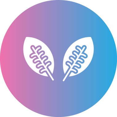 Bir yaprak simgesinin vektör illüstrasyonu