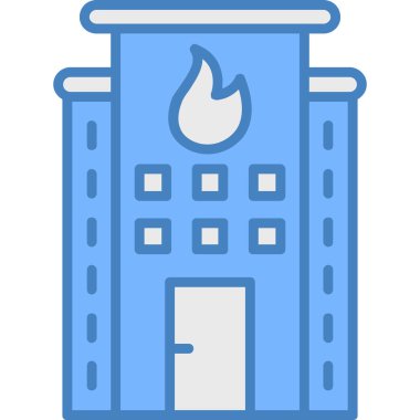 Bina. Web simgesi basit illüstrasyon