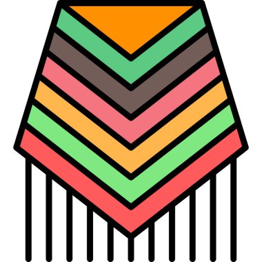 beyaz arkaplanda gökkuşağı renk bayrağı, illüstrasyon