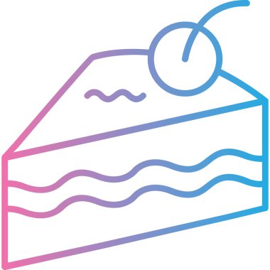 doğum günü pastası simgesi ana hatlarıyla