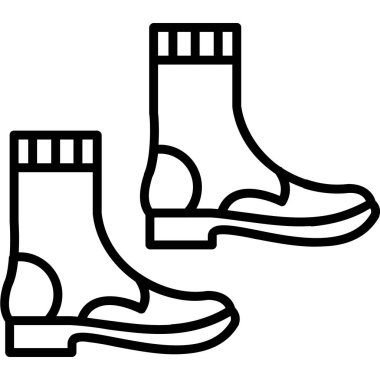 Çizmeler. Web simgesi basit illüstrasyon