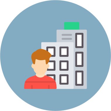 Ofis simgesi vektör illüstrasyonu