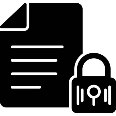 belge dosya kilidi simgesi ana hat biçiminde