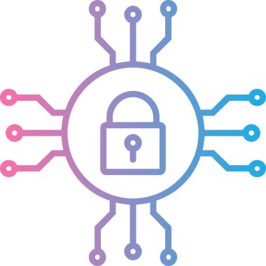 Kilit. Web simgesi basit illüstrasyon