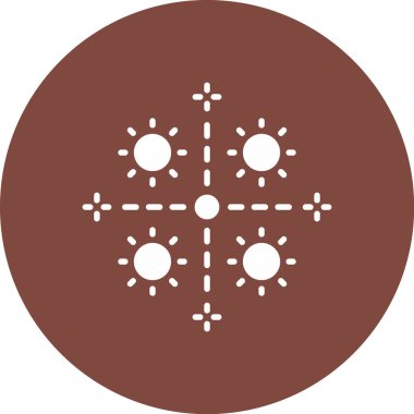 Bir kar tanesi simgesinin vektör çizimi