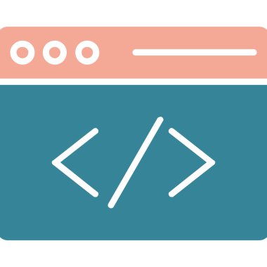 Kodlama vektör simgesi, modern biçim