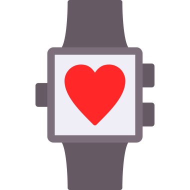 akıllı saat simgesi, basit vektör illüstrasyonu