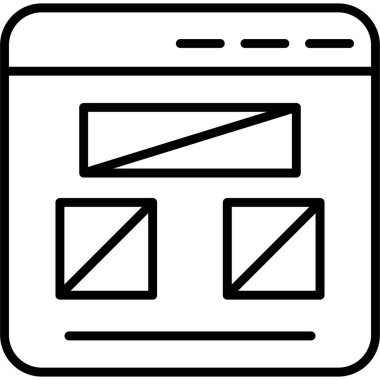 Web tarayıcı simgesi ana hat biçiminde