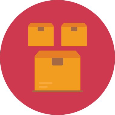 kutu düz simgesi, vektör, illüstrasyon