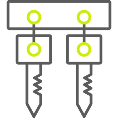 Beyaz arkaplanda araç simgesi izole edildi. vektör illüstrasyonu