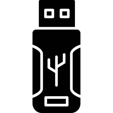 USB flash sürücü simge vektör.