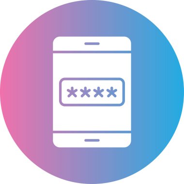 Mobil şifre vektör simgesi