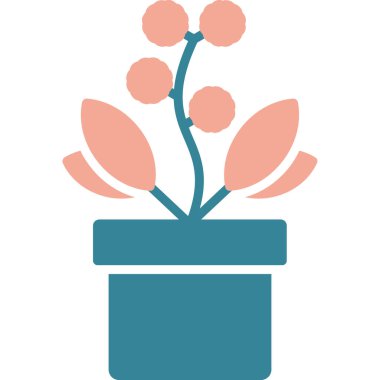 Bitki. Web simgesi basit illüstrasyon