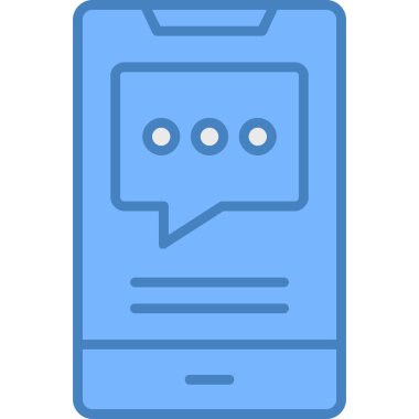 Sohbet mesajı vektör illüstrasyonu