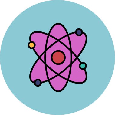 Bilim ve teknoloji renkli vektör simgesi