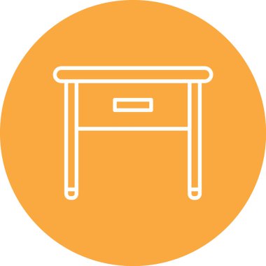 Masa. Web simgesi basit illüstrasyon