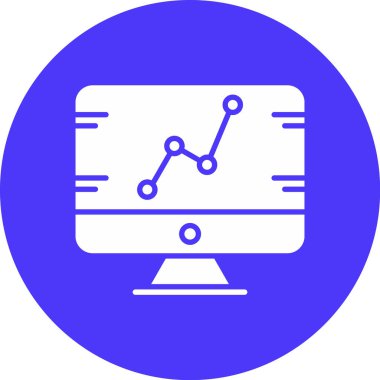 Monitör. Web simgesi basit illüstrasyon