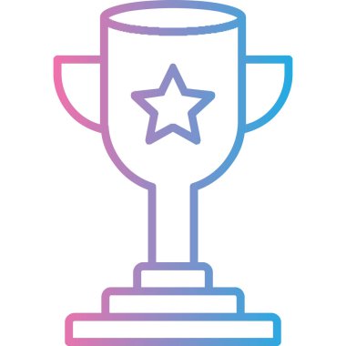 Kupa. Web simgesi basit illüstrasyon