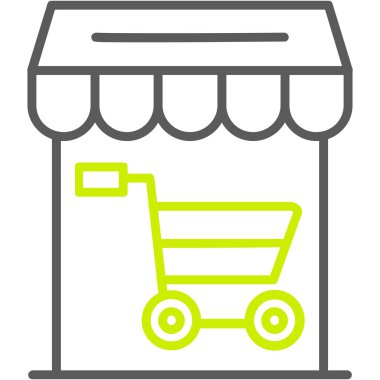 Araba ikonu. Web için taşıyıcı vektör simgelerinin özet çizimi