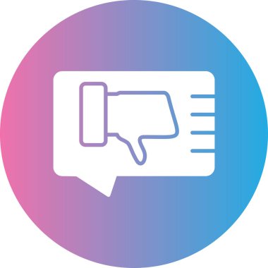 başparmak aşağı simge vektör illüstrasyonu