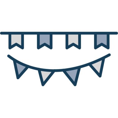 Genel hatlarıyla mutlu parti kutlama simgesi