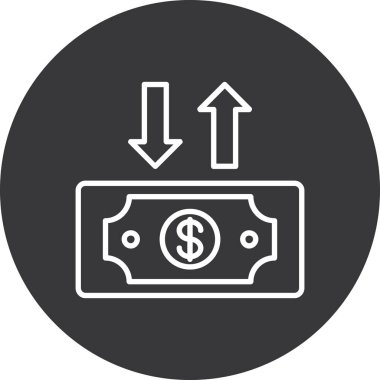 Dolar işareti. Web simgesi basit tasarım