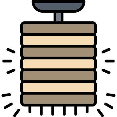 Yemek. Web simgesi basit illüstrasyon