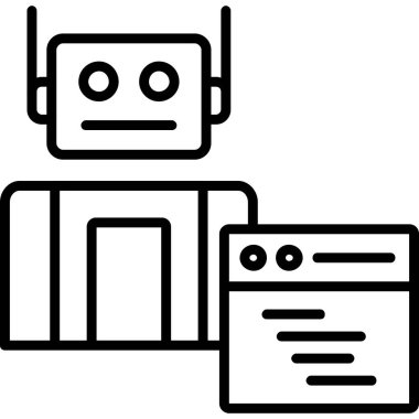 robot ikon vektör illüstrasyonu