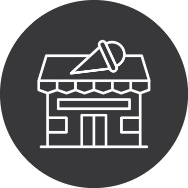 dükkan simgesi, vektör illüstrasyonu