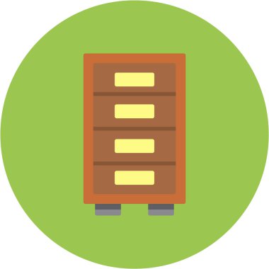 Kitaplık düz vektör simgesi