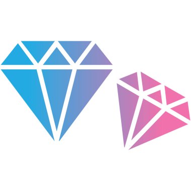 Elmas Simgesi Vektör Logo Şablonu Çizim Tasarımı