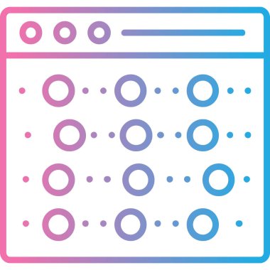 Tarayıcı. Web simgesi basit illüstrasyon