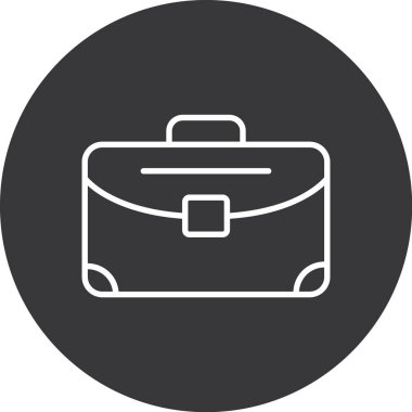 Evrak çantası simgesinin vektör illüstrasyonu