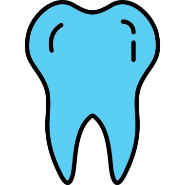 diş simgesi vektör illüstrasyonu