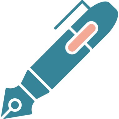 Bir kalem simgesinin vektör illüstrasyonu