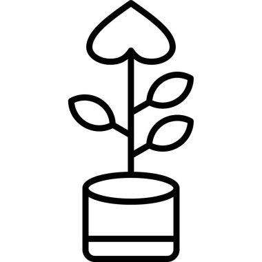 Çiçek simgesinin vektör illüstrasyonu