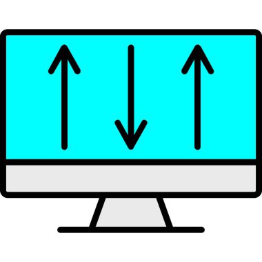Bilgisayar. Web simgesi basit illüstrasyon