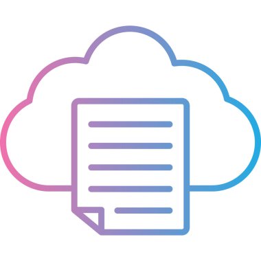 Bulut simgesi vektör illüstrasyonu