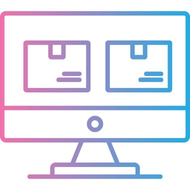 Bilgisayar ekranı. Basit resimleme