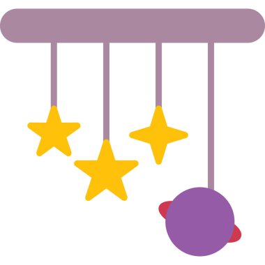 Asılan bir bebeğin vektör çizimi