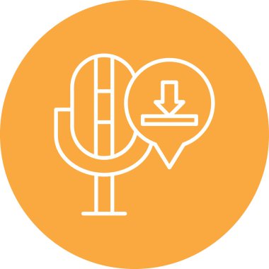 Mikrofon simgesinin vektör illüstrasyonu