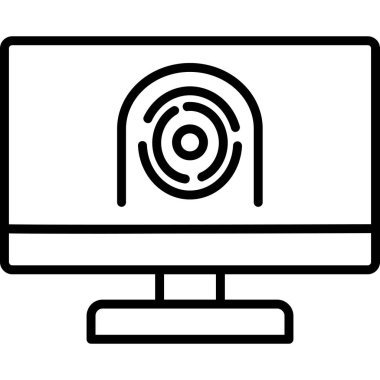 Monitör. Web simgesi basit illüstrasyon