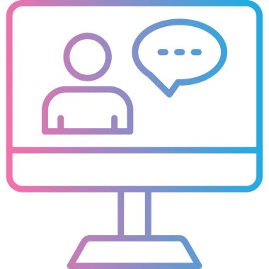 Bilgisayar ekranı. Basit resimleme