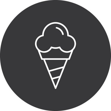 dondurma ikonu vektör illüstrasyonu