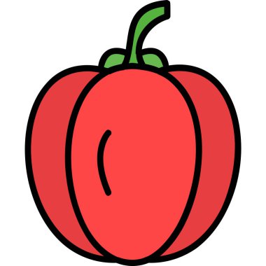 Domates. Web simgesi basit illüstrasyon